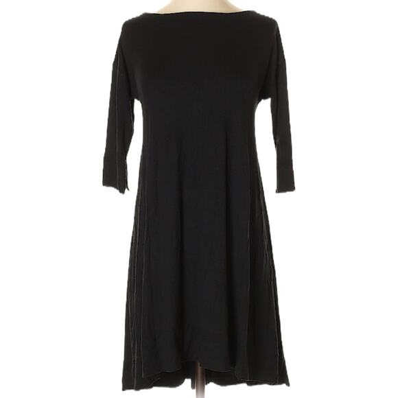 THREE DOTS A-line Knee Length Classic Black Dress - Picture 6 of 9